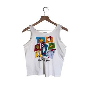VINTAGE UNIVERSAL STUDIOS DR. SEUSS single stitch vacation Resortwear tank top M